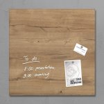 Epic Magnetic Glass Board Artverum 480 X 480 – Natural Wood- SIGEGL254
