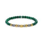 Bracelet Two-tone Lucky Charm Green - 17CM