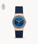 Skagen Sol Solar-powered Ocean Blue Leather Women's Watch SKW3021