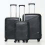 Evolution Premium 3-Piece Spinner Luggage Set With TSA Combination Lock Black
