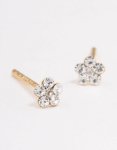 Goldair Gold Plated Sterling Silver Diamante Butterfly Stud Earrings
