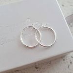 Savy 925 Sterling Silver Round Hoop Bar Earrings Size: 16 X 1.2MM