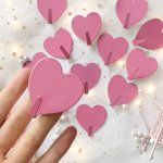 3PCS Heart Shaped Adhesive Hooks Romantic Waterproof Wall Hooks Heavy Duty Hooks For Keys Hats Towels Bathroom Accessories Home