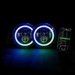 7" Bushdoof ‘halo’ LED Colour Chasing Headlights Pair For