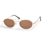 Brown MINI Metal Round Sunglasses