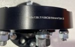 Toyota Hilux Hub Centric 6 Stud 6 X 139.7 Bzt Wheel Spacer 30MM For