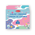 Ergonomic Triangle Crayon Set 12 Bright Colours