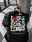 Stylish Letter Pattern Men's Short Sleeve Crew Neck T-Shirt Summer Outdoor Valentine's Day Gift
