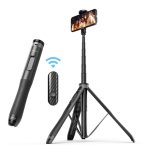 Tripod Selfie Stick 51" With Bluetooth Remote Black