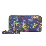 Bossi Roxette Pu Double Zipper Purse Navy
