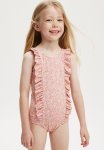 Cotton On Riley Ruffle One Piece - Orange Coral mimi Ditsy
