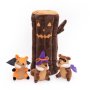 Zippy Burrow Interactive Hide & Seek Dog Toy - Haunted Log