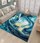 3D Carpets - Tones Of Blue - Dark Blue & Turquoise