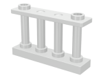 Parts Fence 1 X 4 X 2 Spindled With 2 Studs 30055 - White