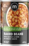 M Baked With Garlic And Herb Beans