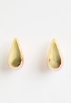 Small Charm Earring - Pink Metallic Teardrop