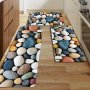 1PC Colorful Pebble Pattern Rug Simple Bathroom Rugs Kitchen Floor Mats Bathroom Mats Outdoor Rugs Bathroom Decorative Bath Mats Non-slip Kitchen Floor Toilet