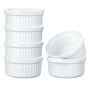 Traditional White Ceramic Ramekin -medium - 6 Pack