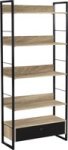 Baltic Wide Bookshelf With Large Drawer And Powder Coated Steel Frame