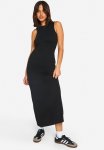 Basic Rib Fit And Flare Maxi - Black