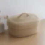 Rustic Woven Oval Storage Box And Lid