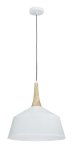 Pendant Metal And Wood White