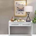 Berholt Table Lamp Black Beige And Chrome