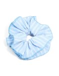 Pale Blue Fabric Ruffle Scrunchie