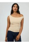 Kylie Off Shoulder Top - Oat - Large