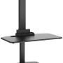 Bracket - Premium Single Monitor Gas Spring Vertical Bar Desktop Sit-stand Workstation - For Most 13''-32" LED Lcd Monitor Screens
