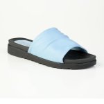Cabo Ladies Flat Push In Sandal - Blue - 9