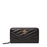 Continental Kira Chevron Zip Wallet -black
