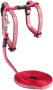 Rogz Catz Sparklecat Cat H-harness And Lead Combination Red