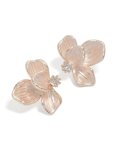 Rose Gold Plated Cubic Zirconia Illusion Pearl Drop Earrings