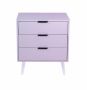 Diana Three Drawer Chest Of Drawers White With White Legs