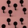 6pcs/set Black Non Punching Self-adhesive Wall Hooks Non Punching Kitchen Door Scratch Free Hooks Clothes Pasted With Adhesive Hooks Strong Adhesive Non Punching Wall