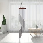 1PC Sympathy Wind Chimes For Outside - Memorial Wind Chimes With 12 Aluminum Alloy Tubes And Hook - Beautiful And Soothing Sound