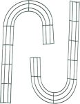 Floral Garden 20.5" Holiday Candy Cane Metal Wreath Form Undecorated 2