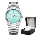 Men's Watch - Tiffany Blue Quartz Face With Snugpods Luxury Box