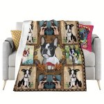 Flannel French Bulldog Blanket FFB1