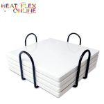Sublimation Square Ceramic Coasters With Holder Set Of 4