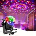 1PC Modern Geometric Pattern USB Powered Rgb Disco Ball Light With Color-changing Night Lamp For Parties Bars Karaoke And Weddin