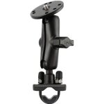 RAM Handlebar Rail Mount With Zinc Coated U-bolt Base & Round Base Adapter That Contains A 2CM-20 Thread For Cameras