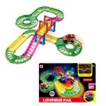 29 Pieces Of Luminous Rail Glowing Track Set With Battery-operated Car