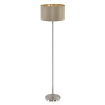 Maserlo Metal Floor Lamp Black Taupe - Black
