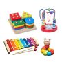 4 Pcs Montessori Baby Toys Toddlers Sensory Toys Wooden Stacking Toy
