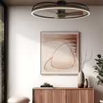 Aero Glow 100CM Ceiling Fan With LED Light - Multiple Finishes - White With Light Wood Fan