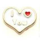 FLC173 - I Love You Charm For Floating Locket Necklace
