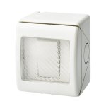 Weatherproof 1 Lever Light Switch IP55 1 Way Or 2 Way Outdoor Switch White - 2 Way