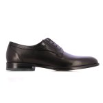 Plain Toe Leather Oxfords -black